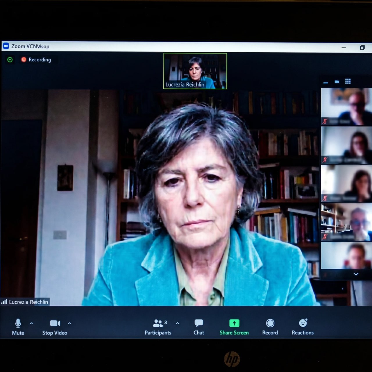 Lucrezia Reichlin, sygeplejerske fra Odense, under videointerview med redaktionen